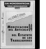 Gai monografikoak 8: Modificación del art. 84 del Estatuto de los Trabajadores 