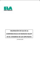 VALORACIÓN DE ELA DE LA COMPARECENCIA DE MARIANO RAJOY EN EL CONGRESO DE LOS DIPUTADOS