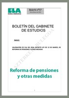 VALORACIÓN DE ELA DEL REAL DECRETO LEY DE 15 DE MARZO, DE REFORMA DE PENSIONES Y OTRAS MEDIDAS 