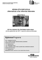 Crisis y empleo. Albert Recio