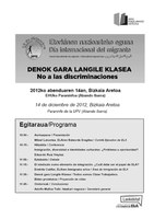 Denok gara langile klasea. No a las discriminaciones 