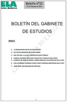 Boletín 12 del Gabinete de Estudios