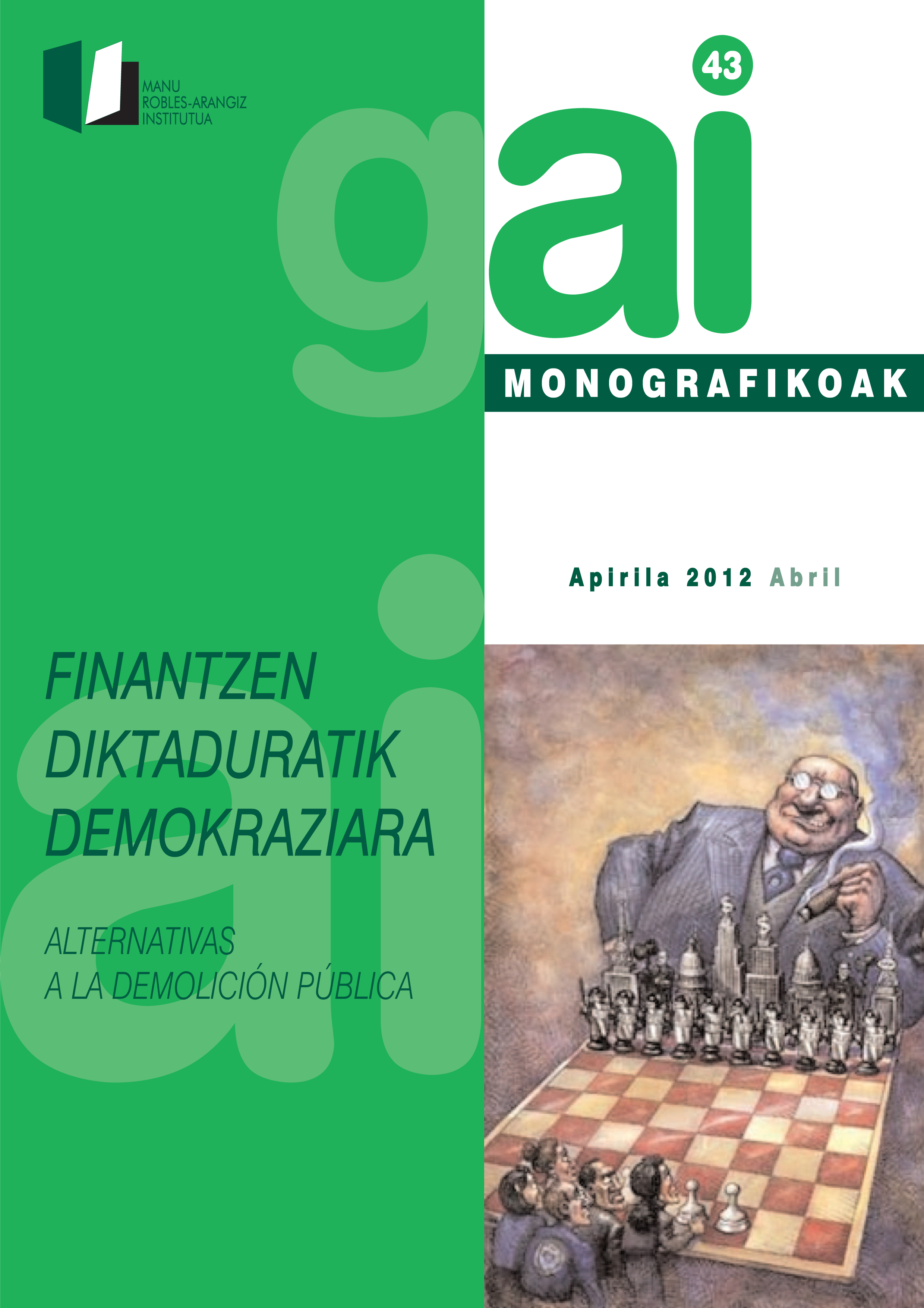 "Finantzen diktaduratik demokraziara" argitaratua