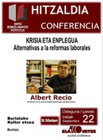 Albert Recioren hitzaldia Burlatan