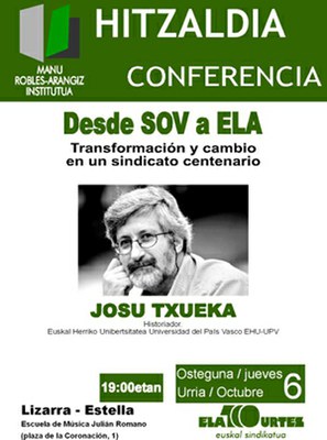 Josu Txuekaren hitzaldia Lizarran