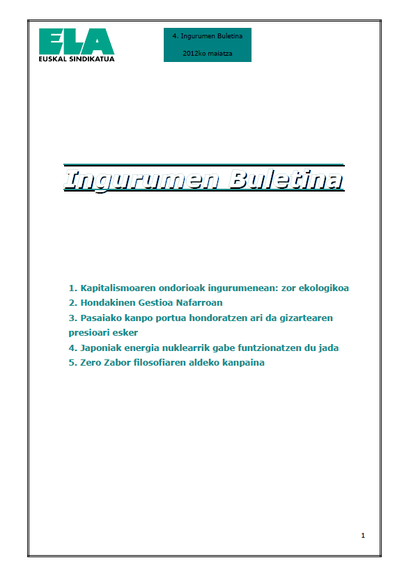 Kapitalismoaren ondorioak ingurumenean: zor ekologikoa