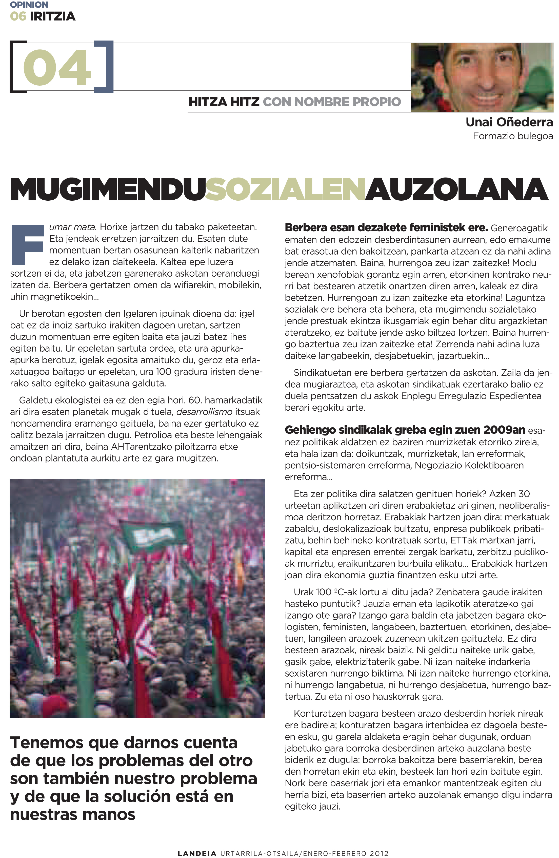 Mugimendu sozialen auzolana