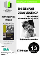 Sabino Ormazabalaren hitzaldia: Indarkeriarik gabeko 500 ekintza