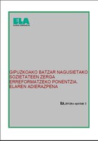 Gipuzkoako Batzar Nagusietako Sozietateen Zergak. ELAren adierazpena