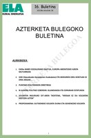 Azterketa bulegoko 16. buletina