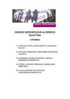 Genero Berdintasun Alorreko 1goBuletina