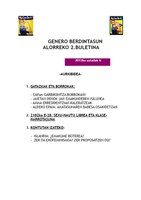 Genero Berdintasun Alorreko 2.Buletina