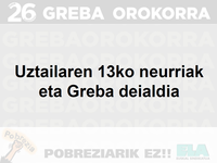 U13ko neurriak eta Greba deialdia