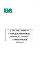 ELAREN IRITZIA ESPAINIAKO GOBERNUBURUAK DIPUTATUEN KONGRESUAN EGINDAKO AGERRALDIARI BURUZ