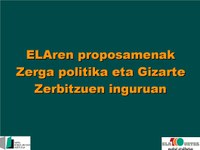 ELAren proposamenak Foru Aldundien gobernu ekintzarako