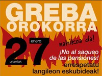 Urtarrilaren 27an Greba orokorra 