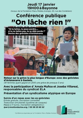 Conférence à Bayonne : "On lâche rien"